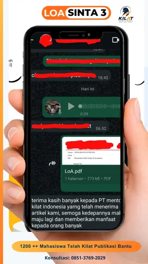 Testimoni chat klien Kilat Publikasi, LOA Sinta 3