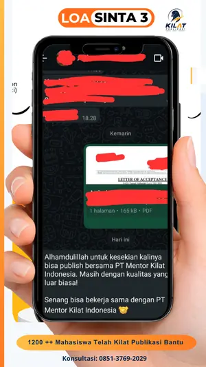 Testimoni chat klien Kilat Publikasi, LOA Sinta 3