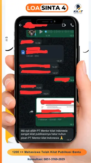 Testimoni chat klien Kilat Publikasi, LOA Sinta 4