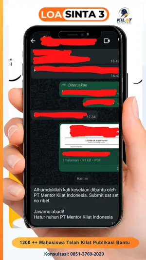 Testimoni chat klien Kilat Publikasi, LOA Sinta 3