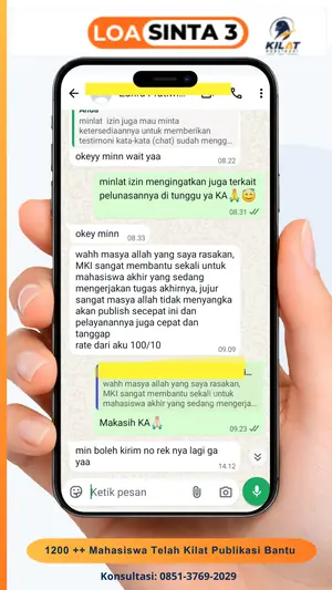 Testimoni chat klien Kilat Publikasi, LOA Sinta 3