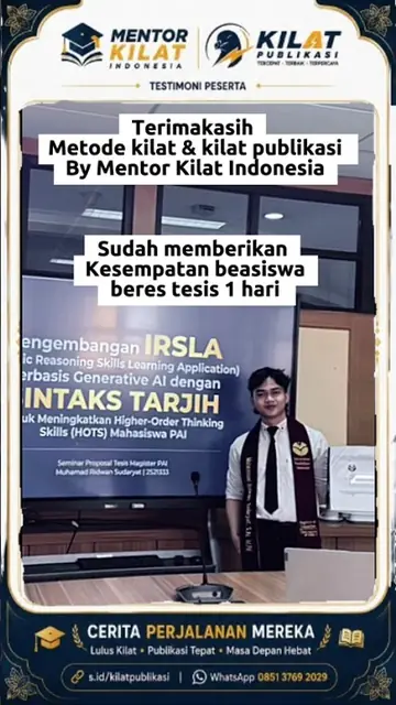Testimoni beres proposal tesis 1 hari